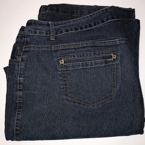 Plus size jeans medium wash with straight leg